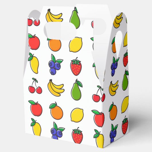 Colorful Mixed Fruit Pattern Bedankdoosjes (Geopend)