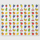 Colorful Mixed Fruit Pattern Cadeaupapier (Vlak)