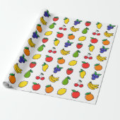 Colorful Mixed Fruit Pattern Cadeaupapier (Uitgerold)