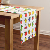 Colorful Mixed Fruit Pattern Korte Tafelloper (Voorbeeld)
