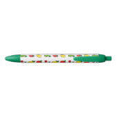 Colorful Mixed Fruit Pattern Zwarte Inkt Pen (Achterkant)