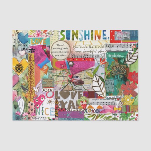 Colorful Mixed Media Inspirational  Tissuepapier (Voorkant)