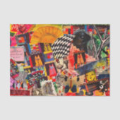 Colorful Mixed Media Pop Art Collage Tissue Paper Tissuepapier (Voorkant)