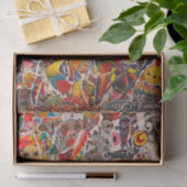 Colorful Mixed Media Pop Art Collage Tissue Paper Tissuepapier (Geschenk)