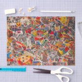 Colorful Mixed Media Pop Art Collage Tissue Paper Tissuepapier (Craft)