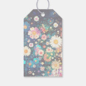 Colorful Mixed Wildflower Double Sided Floral Cadeaulabel (Achterkant)