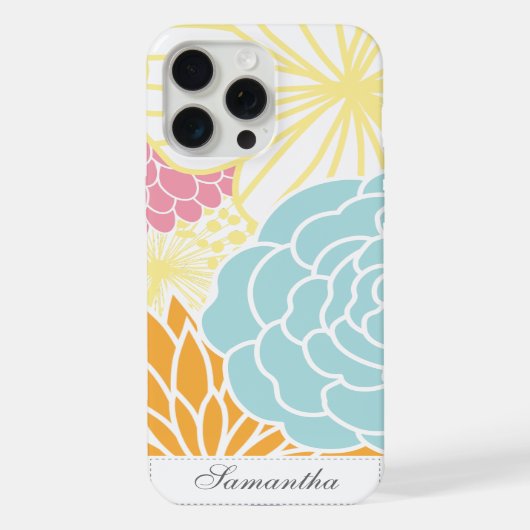 Colorful Mod Florals iPhone Hoesje (Achterkant)