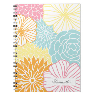Colorful Mod Florals Notitieboek
