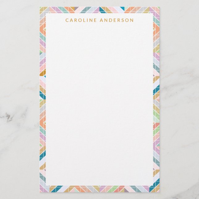 Colorful Mod Patchwork Diamonds - Gepersonaliseerd (Voorkant)