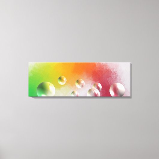 Colorful Modern Abstract Art Yellow Red Blue Canvas Afdruk (Voorkant)