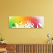 Colorful Modern Abstract Art Yellow Red Blue Canvas Afdruk (Insitu (Woonkamer))