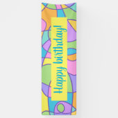 Colorful Modern Abstract Design Spandoek (Verticaal)