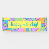 Colorful Modern Abstract Design Spandoek (Horizontaal)