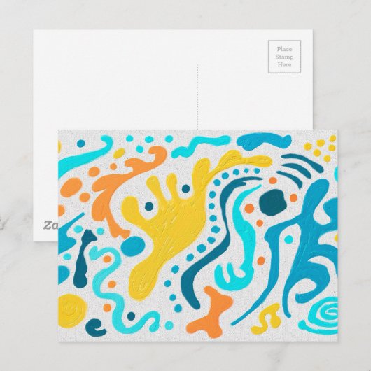 Colorful Modern Abstract Geometric Briefkaart (Voorkant / Achterkant)