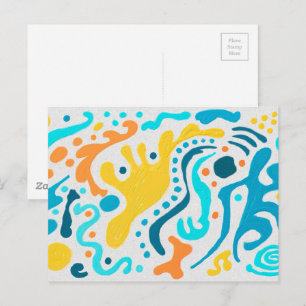 Colorful Modern Abstract Geometric Briefkaart