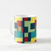 Colorful Modern Abstract Geometric Koffiemok (Voorkant links)