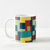 Colorful Modern Abstract Geometric Koffiemok (Links)