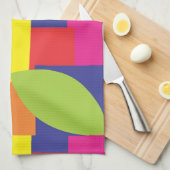 Colorful Modern Abstract Geometric Square Pattern Theedoek (Quarter Fold)