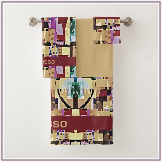 Colorful Modern Abstract Kunstpatroon Bad Handdoek