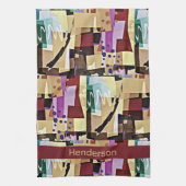 Colorful Modern Abstract Kunstpatroon Theedoek (Verticaal)