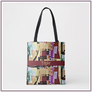 Colorful Modern Abstract Kunstpatroon Tote Bag