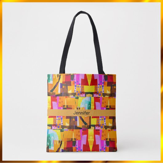Colorful Modern Abstract Kunstpatroon Tote Bag