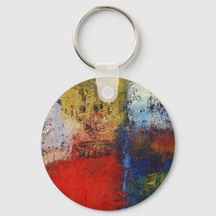 Colorful Modern Abstract Kunstwerk Sleutelhanger