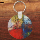 Colorful Modern Abstract Kunstwerk Sleutelhanger (Voorkant)