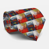 Colorful Modern Abstract Kunstwerk Stropdas (Opgerold)