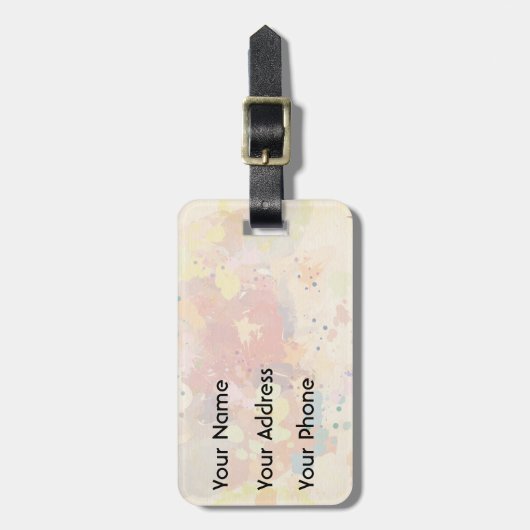 Colorful Modern Abstract Paint Splash Bagagelabel (Voorkant verticaal)
