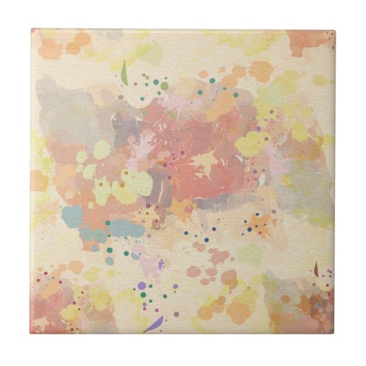 Colorful Modern Abstract Paint Splash Tegeltje (Voorkant)