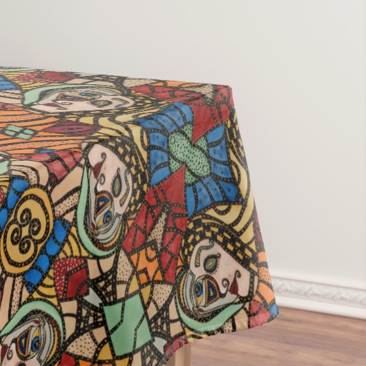 Colorful Modern Abstract Patroon Tafelkleed (Voorbeeld)