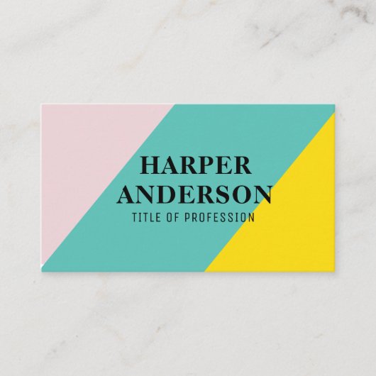 Colorful Modern Abstract Professional Visitekaartje (Voorkant)