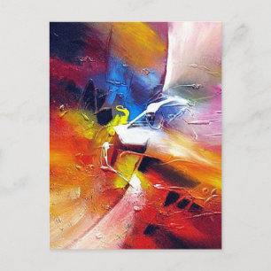 Colorful Modern Abstracte Art Painting Sjabloon Briefkaart