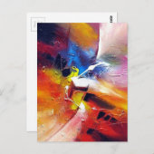 Colorful Modern Abstracte Art Painting Sjabloon Briefkaart (Voorkant / Achterkant)