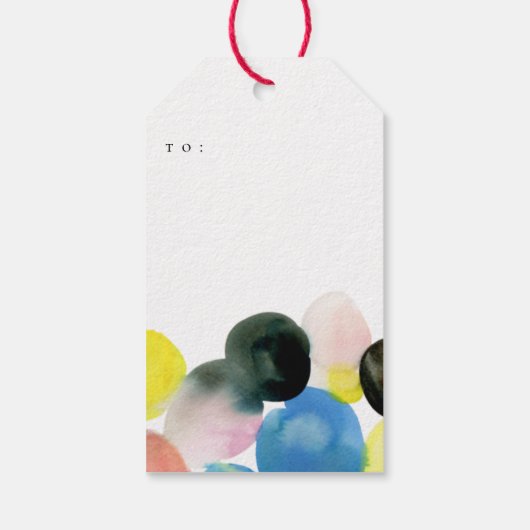 Colorful Modern Art Holiday Cadeaulabel (Achterkant)