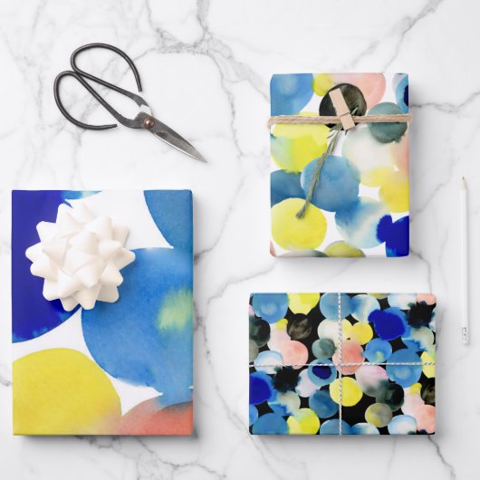 Colorful Modern Art Holiday Inpakpapier Vel (Voorkant)