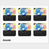 Colorful Modern Art Holiday Vierkante Sticker (Vel)