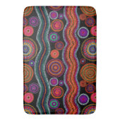 Colorful Modern Australian Dot Art Tribal Badmat (Voorkant Verticaal)