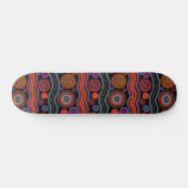 Colorful Modern Australian Dot Art Tribal Persoonlijk Skateboard (Horizontaal)