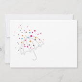 Colorful Modern Baby Sprinkle Invitation Kaart (Achterkant)