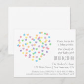 Colorful Modern Baby Sprinkle Invitations Kaart (Voorkant / Achterkant)