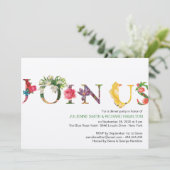 Colorful Modern Botanical Floral Join ons Kaart (Staand voorkant)