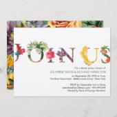 Colorful Modern Botanical Floral Join ons Kaart (Voorkant / Achterkant)