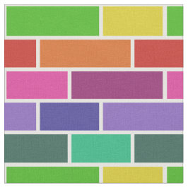 Colorful Modern Brick Geometric Pattern Stof