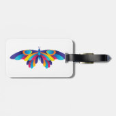 Colorful Modern Butterfly Vibrant Wings Bagagelabel (Achterkant horizontaal)