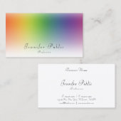 Colorful Modern Calligraded Sjabloon Beauty Salon Visitekaartje (Voorkant / Achterkant)