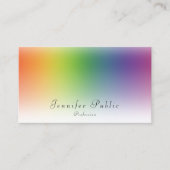 Colorful Modern Calligraded Sjabloon Beauty Salon Visitekaartje (Voorkant)