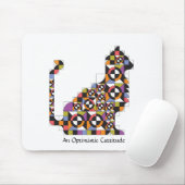Colorful Modern Cat Quilt Pattern Mousepad Muismat (Met muis)