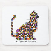 Colorful Modern Cat Quilt Pattern Mousepad Muismat (Voorkant)